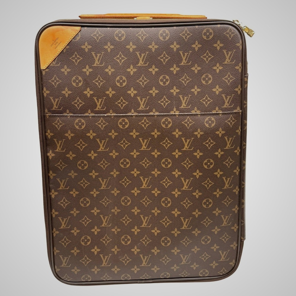 Louis Vuitton Pegase 60 Monogram Canvas Rolling Suitcase Brown Luggage M23250